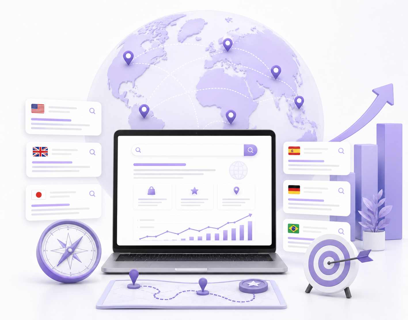 International SEO experts targeting priority markets for business growth worldwide