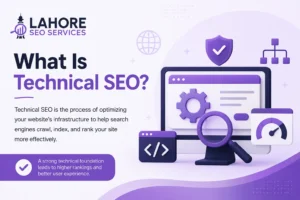 Technical SEO explained with website optimization visuals